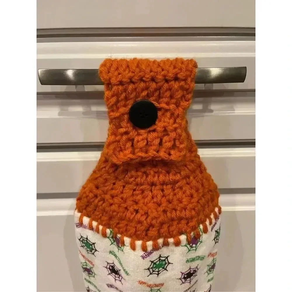 Crochet Top Kitchen Towel- Halloween